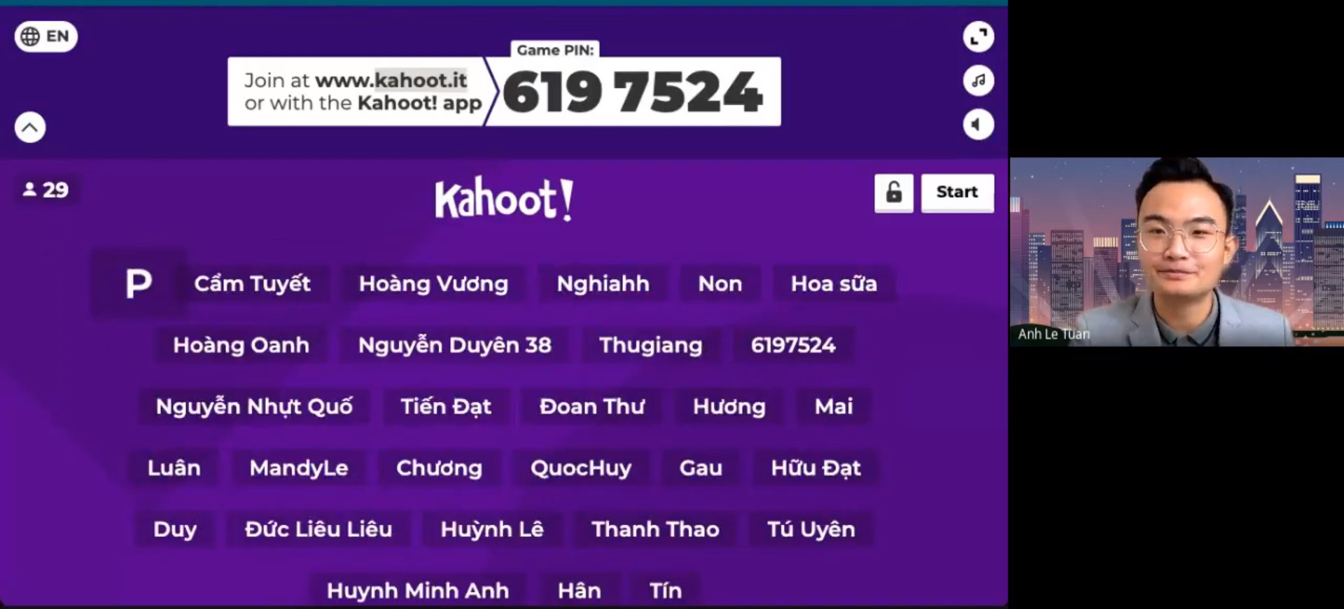 Trò chơi Kahoot kiểm tra độ hiểu biết về CV đem đến nhiều thú vị và bất ngờ cho các bạn sinh viên