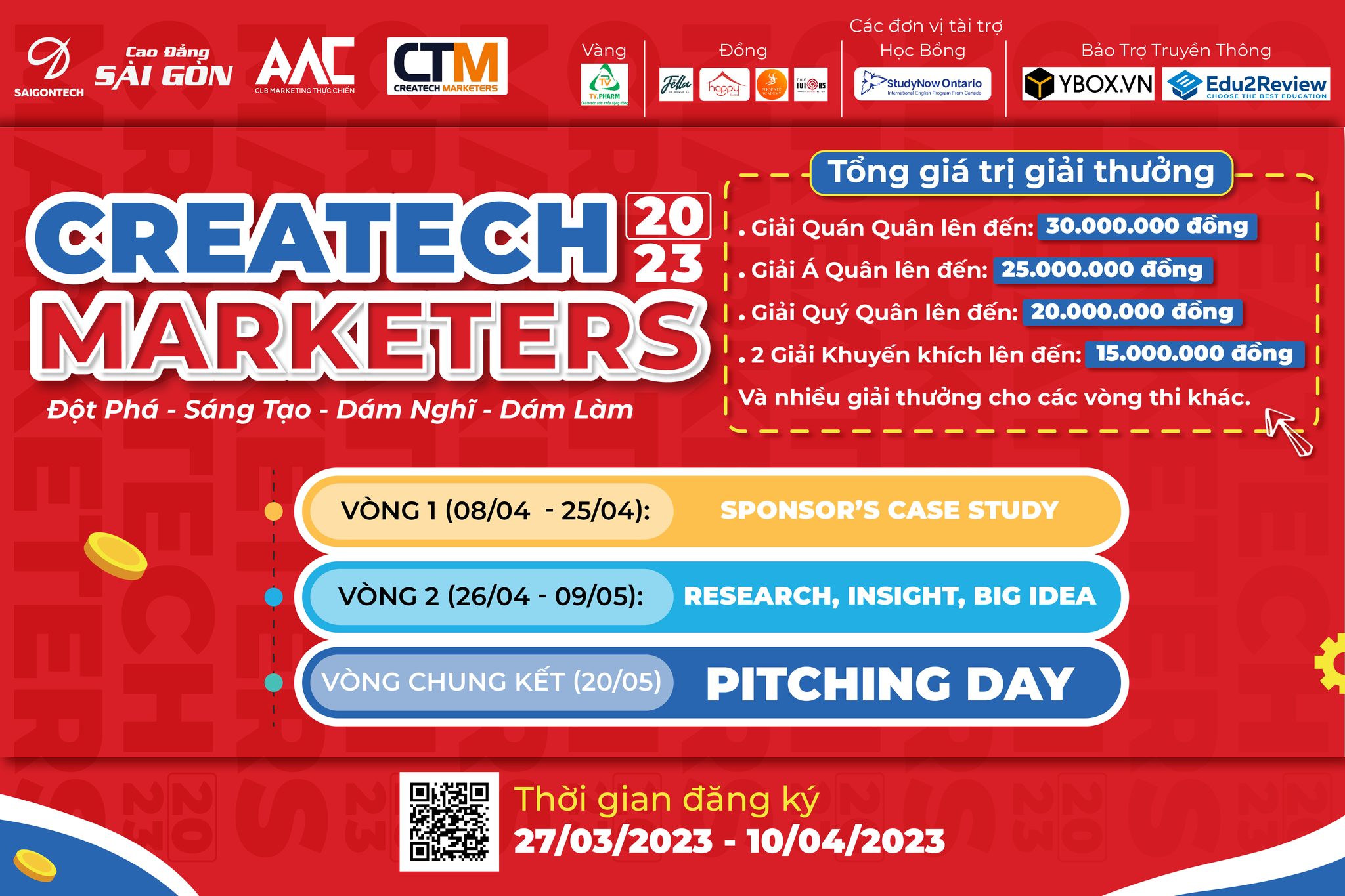 Cuộc thi Marketing - Createch Marketers 2023 với tổng giải thưởng lên đến 100 triệu đồng