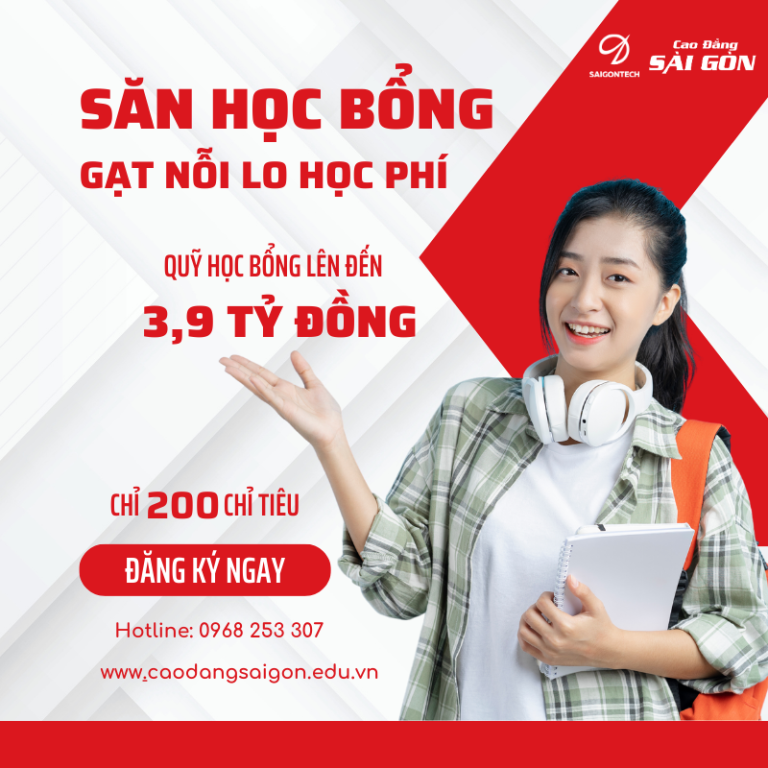 Bí kíp trúng tuyển tại Cao đẳng Sài Gòn nhận học bổng lên đến 3,9 tỷ đồng