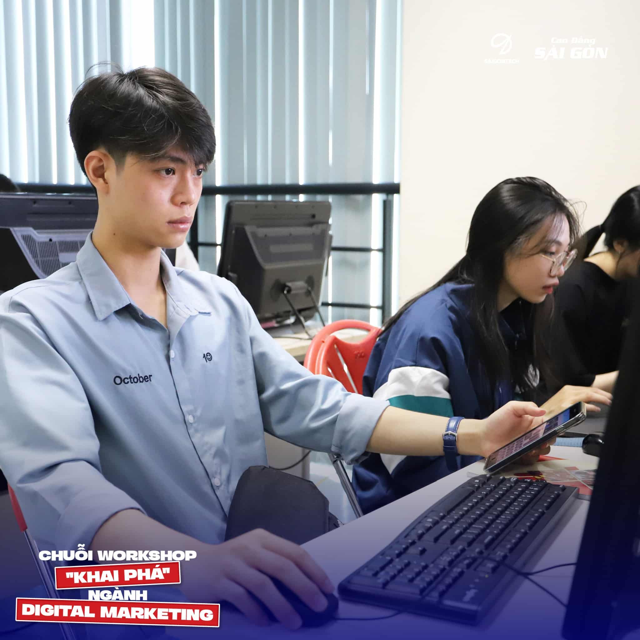 Chuỗi Workshop khai phá ngành Digital Marketing” diễn ra đã thu hút đông đảo sinh viên đến từ nhiều chuyên ngành khác nhau tham gia